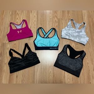 Girls size M 8/10 Lot of Sports bras 5 Pieces!!!